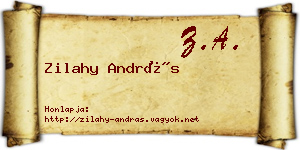 Zilahy András névjegykártya